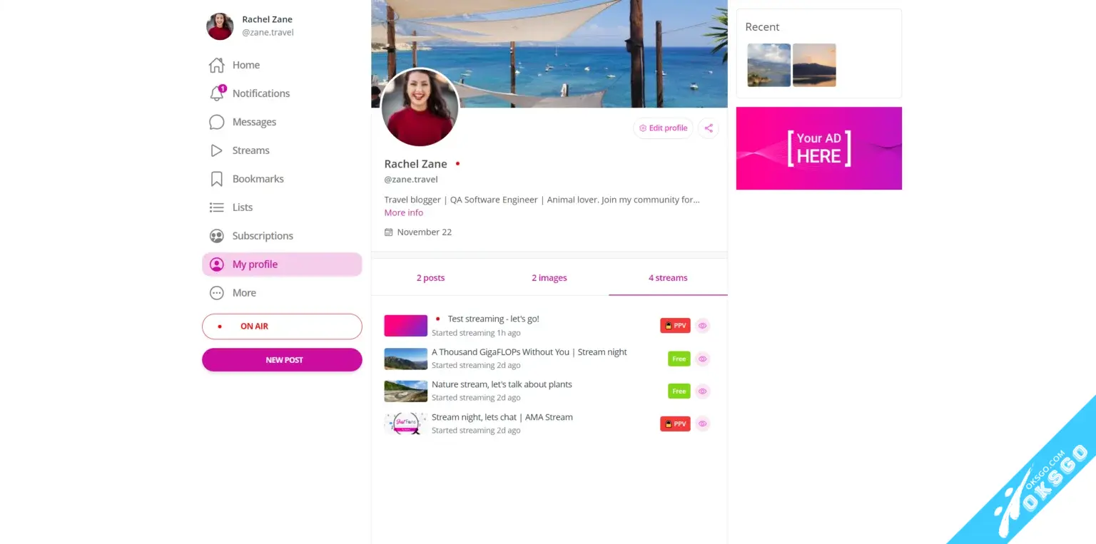 [OKSGO.COM] JustFans - Premium Content Creators SaaS platform