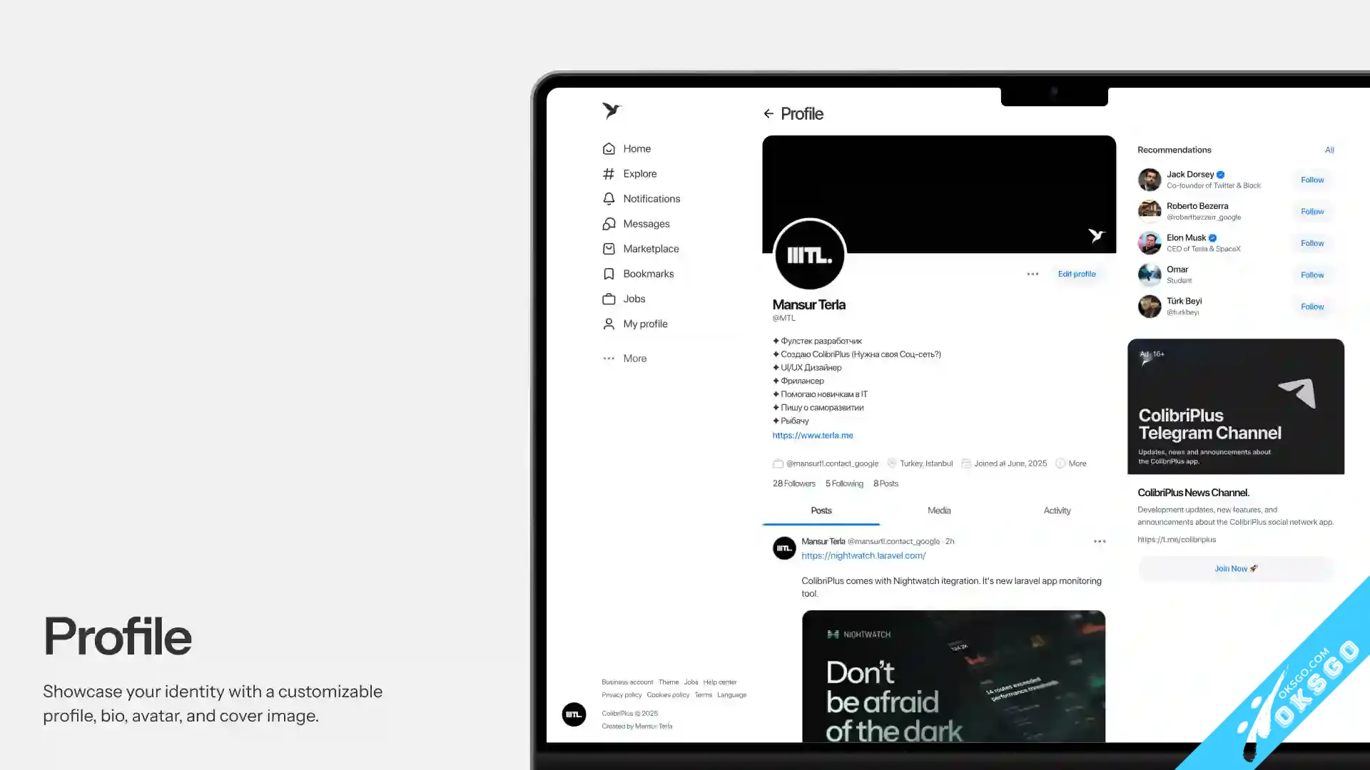 [OKSGO.COM] ColibriPlus - The Social Network Web Application