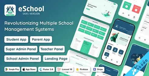 eSchool SaaS - 带有学生的学校管理系统 | 家长 Flutter 应用程序