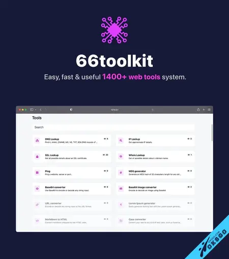 66toolkit - Ultimate Web Tools System (SAAS)