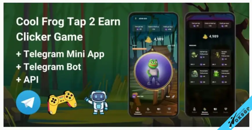 CoolFrog Tap2Earn Clicker Game